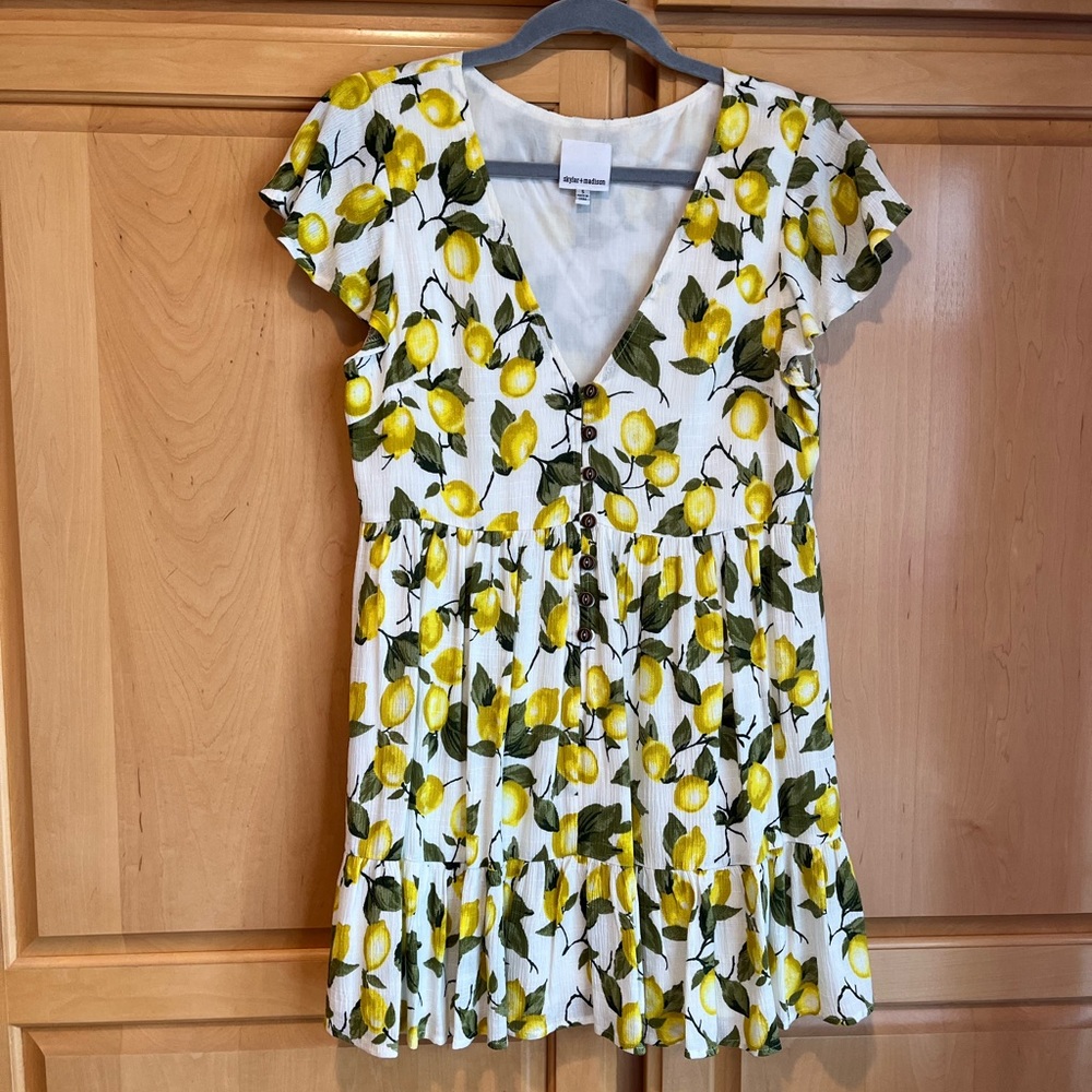 vici - lemon printed sundress
